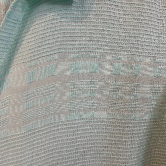 Fresh Produce Linen Blend Top Blouse Green Long Sleeves Button Up Medium - Picture 5 of 5